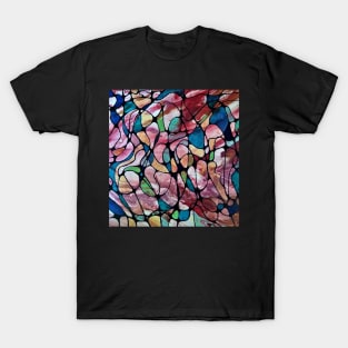 Stained Glass Mosaics 4-Neographic-art,Relaxing Art,Meditative Art T-Shirt